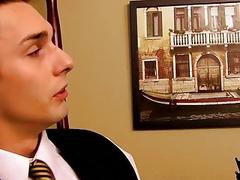 Feminine boy distracts an investigator with sex