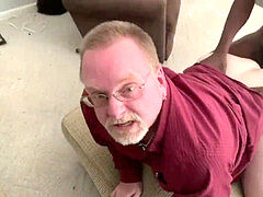 Younger daddy sucking dark-hued man-meat & getting screwed