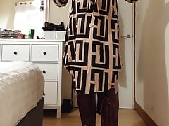 My wife's new dress and my new red boots