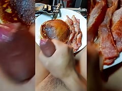 Big dick daddy serving you hot cum with morning breakfast