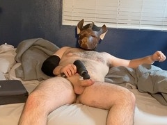 Nerd boy enjoys intense gay vibrator session, ending in explosive climax