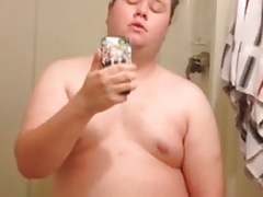 Bear masturbation bathroom