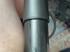 Milking out the sperm with a milking machine
