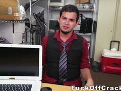 Bearded homosexual has interracial fuck session for money