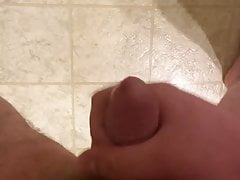 Chubby Guy Cums On Floor