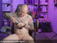 Sextoys, gay masturbation, tatted