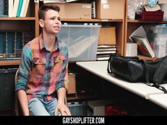 GayShoplifter - teen Shoplifter lad Barebacked By Security Guard For Stealing