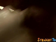 Thug pleases his cock with the help of nice flashlight