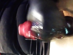 SISSY nylon in heels cook condom cum cum