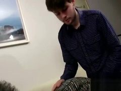 Horny ebony slut feasting upon two straight dudes dicks