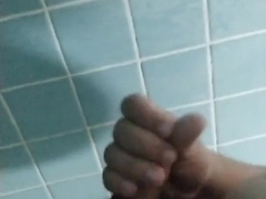 In the Douche Pawing my self and Cuming in my Mitt ;-)