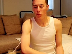 Gay masturbation, old and twink, alpha male