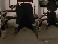 Real Janitor show big dick and ass