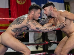 Hot wrestling anal with  Alex Ink and Jolian on the mat