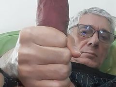 A man jerking off his monster 9 foot long cock. Uncut and also jerking off his big huge fat thick cock.
