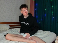 Non-Stop Precum Cascade 18yo Thin Lad Eventually Pumps out