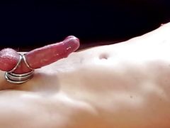 Remasturbated 5 Steel Rings and Epic Spurting Cum with Slowmo Cum