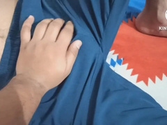 He refusing but i rub his schlong and then gave him hand-job