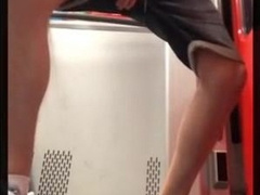 Exhibition Twink jerks off in a train 9