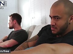 Interracial hard fuck with muscular men Jason Vario Kurtis