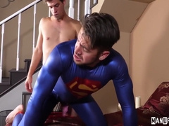 Superman Dominates Bad Guy Cosplay Chastity! 9 Min With Dante Colle, Del Ray And Michael Del Ray