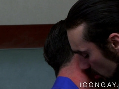 Muscular hunk Jaxton Wheeler spreads his gay lover ass