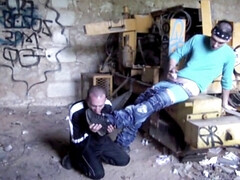 Slut twink submissed to the sneakers of the twink JIMY FIX