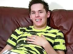 Hot Brit lad masturbates in kinky solo