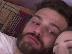 Bearded hunk blown by Step sisters fiancee