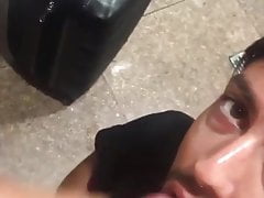 Cruising in an airport bathroom
