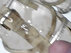 an other cum for her gucci sandals