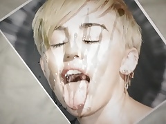 Miley Cyrus cum tribute 7