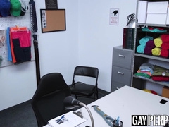 Shoplifting twinks fucks each other for Gay Cops pleasure