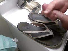 Crushed and Cum on Her Sandals
