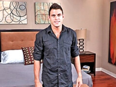 Cocky stud named Adam jerking off in a solo video