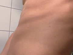 Fapping off in the douche after a long day