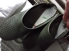 cum in coworked clogs -again