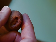 Wank and cumming through my closed foreskin