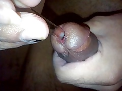 tubo de cristal con vanida - Cum in tube of glass
