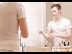 Mormon Twink Masturbates To His Roommate While He Showers