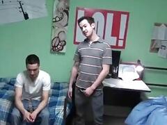 Kinky college guys have hardcore anal sex in the dorm room