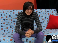 Miles jerks & plays before blowing his sweet booty load