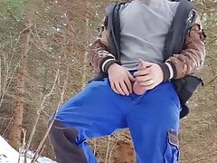 HandsomeGuy  outdoor in the Winter Woods