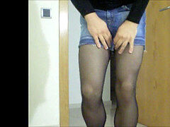 Judith: Crossdresser dancing and play alone