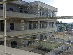 Rajesh masturbating, flashing dick to auntys from window