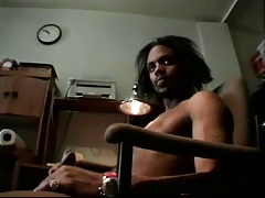 Ebony male masturbating solo