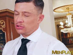 Satisfying ass drilling by suited Bruno Max and butler Ruslan Angelo