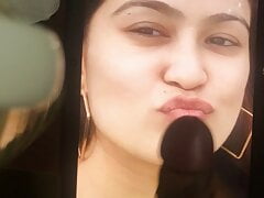 Cum tribute on hot pout face
