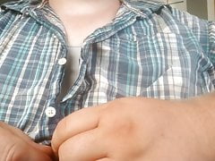Taking my moobs out at work.