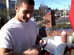 Tattoo gay double penetration with creampie